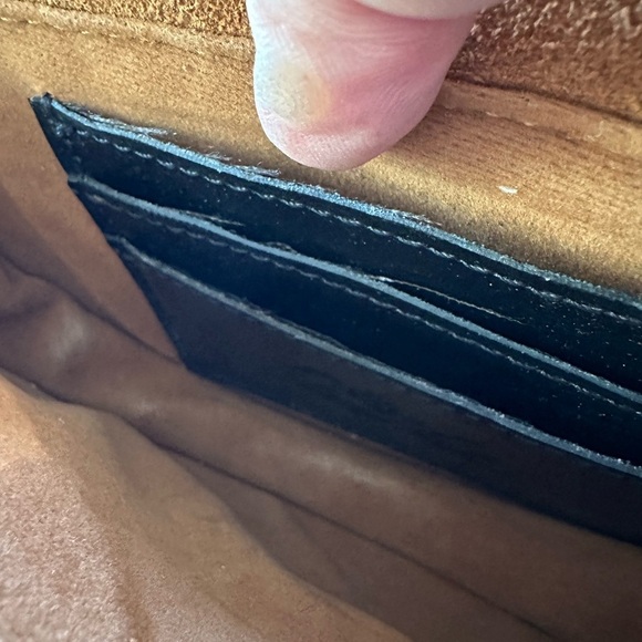 Patricia Nash Black Leather Woven Belt Bag (Missing Belt) Woven Crossbody Bag - Picture 9 of 11